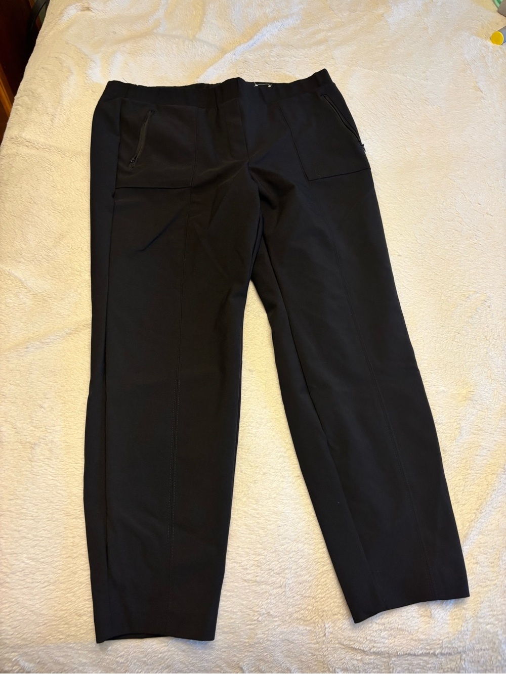 Lane Bryant Black Straight-Leg Stretch Pants